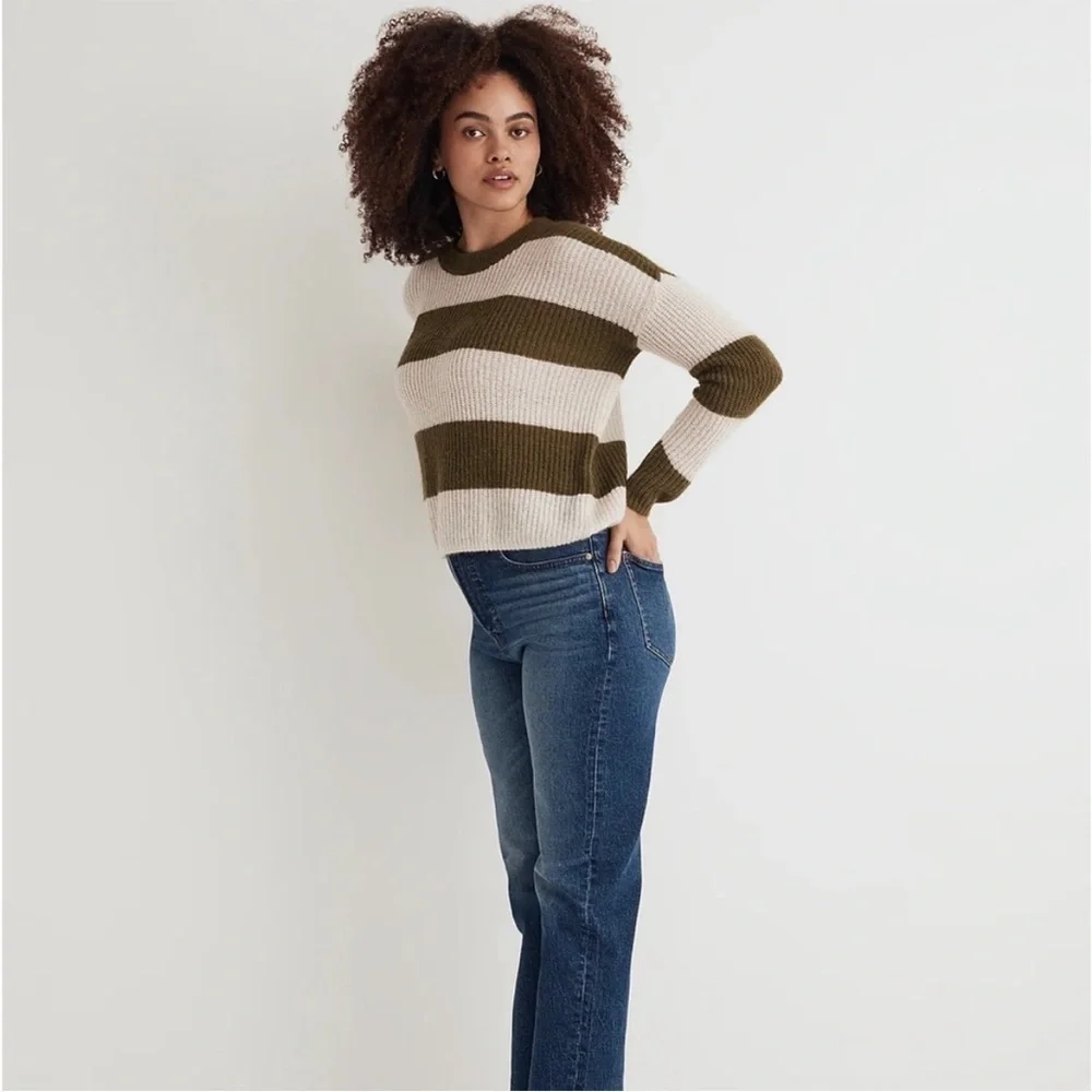 Madewell rosario striped alpaca blend knit sweater size XL new - Picture 2 of 6
